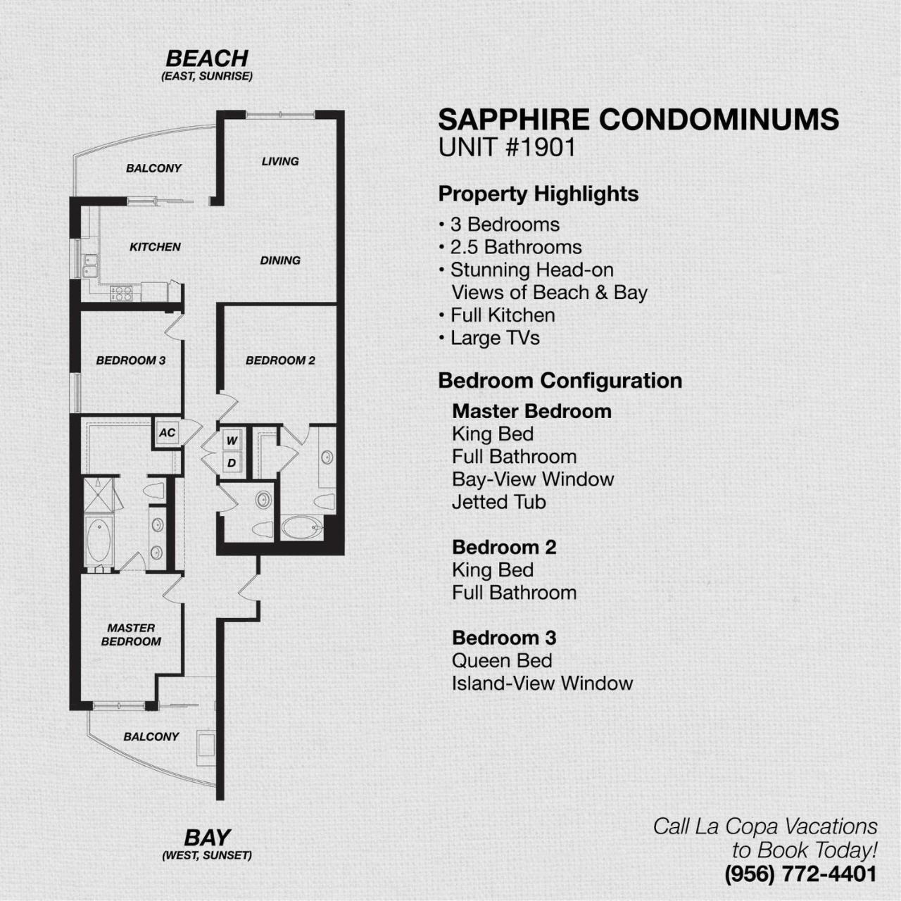 1901 Sapphire Beachfront 3 Bedroom Condo South Padre Island Exterior photo